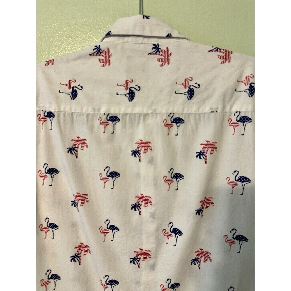 Rugby University Men’s shirt Large Flamingo Short Sleeve 100% Cotton - Picture 10 of 13